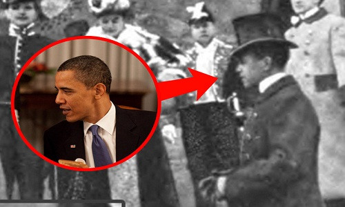 Cựu Tổng thống Mỹ Barack Obama có ngoại hình rất giống với người đàn ông đội mũ trong bức ảnh được chụp nhiều năm về trước. Những bức ảnh khác dưới đây chắc hẳn sẽ khiến độc giả tưởng rằng "xuyên không" là có thật. (Nguồn: Brightside)