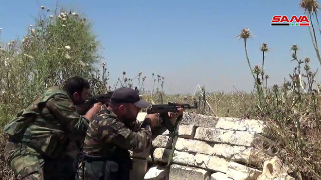 "Phiến quân HTS ở Tây Aleppo đã tiến hành nhiều đợt tấn công nhằm vào trại tị nạn al-Nayrab khiến ít nhất 8 người thiệt mạng, trong đó có nhiều trẻ em, và 14 người khác bị thương", FNA đưa tin. Ảnh: SANA.