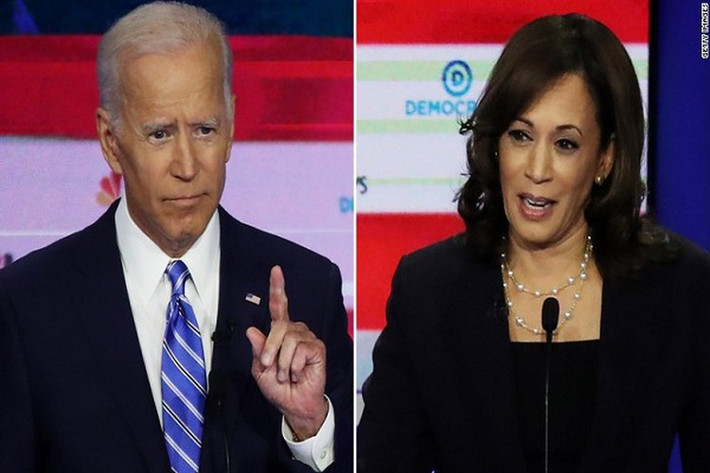 Trong thông báo lựa chọn bà Harris ngày 11/8/2020, ông Joe Biden cho rằng bà Harris là một trong những người phục vụ công chúng tốt nhất của đất nước. Trải qua chiến dịch tranh cử quyết liệt và cuộc bầu cử kịch tính vào tháng 11/2020, liên danh tranh cử Biden - Harris đã giành chiến thắng. Ảnh: CNN.