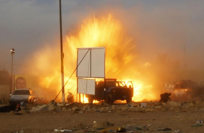 Một vụ đánh bom xe ở thủ đô Iraq ngày 25/4/2014.