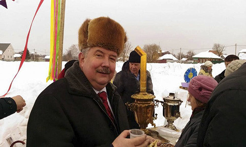 Ứng viên Tổng thống Nga Sergei Baburin gặp gỡ cử tri ở vùng Tula.