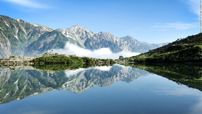 Hồ Happo Pond (Nagano) ở độ cao 2.060 mét so với mực nước biển.