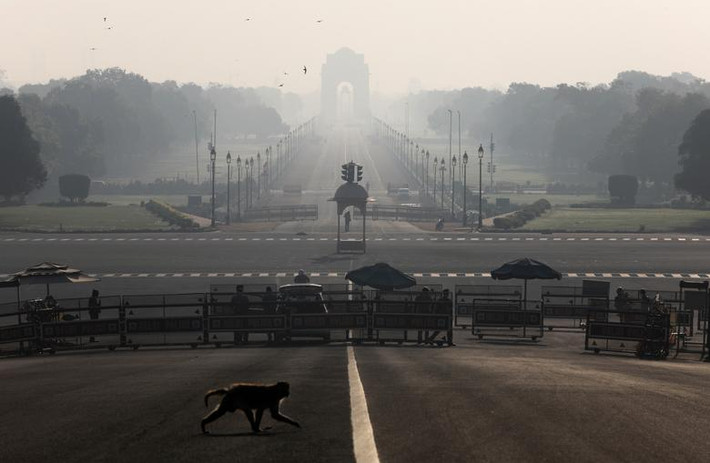 Một địa điểm ở thủ đô New Delhi, Ấn Độ, trong giờ giới nghiêm hôm 22/3.