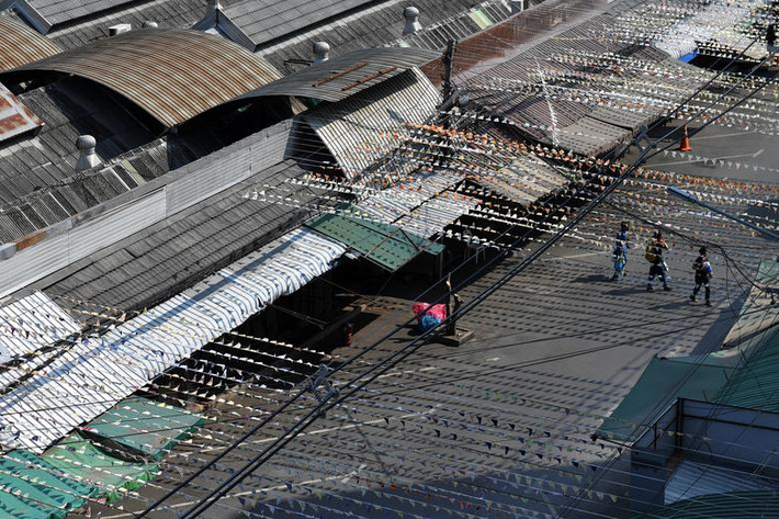 Khu chợ cuối tuần Chatuchak ở thủ đô Bangkok, Thái Lan, đóng cửa.