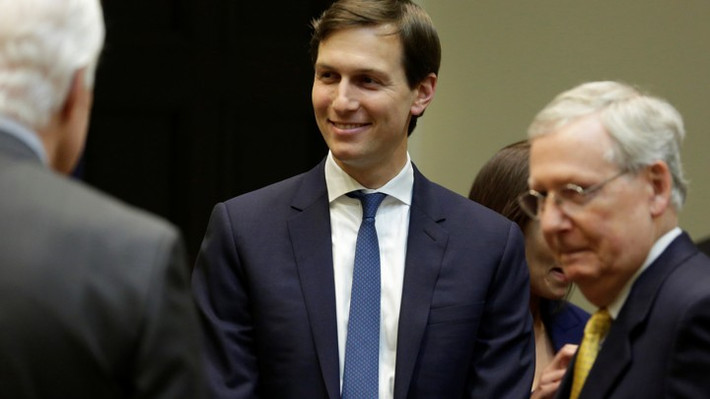 Về đời tư, Kushner kết hôn với Ivanka Trump, con gái của Tổng thống Trump, vào năm 2009 và họ có 3 người con. Ảnh: The Atlantic.