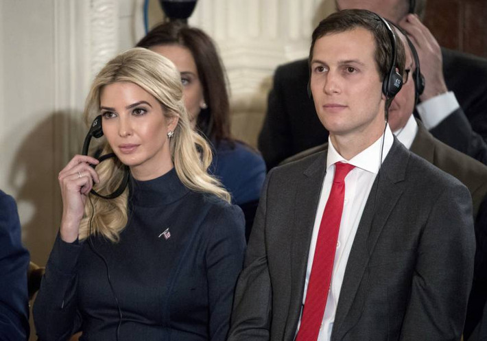 Hiện tại, Jared Kusher, chồng của Ivanka - con gái ông Trump, đang là cố vấn cấp cao của nhà lãnh đạo Mỹ. Ảnh: JT.