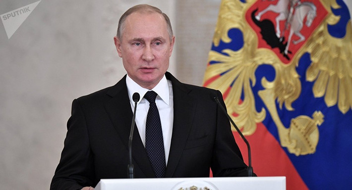 Tổng thống Nga Vladimir Putin cũng nằm trong top nhân vật quyền lực hàng đầu thế giới năm 2018. Trước đó, ngày 23/3, Ủy ban Bầu cử Trung ương Nga công bố kết quả bầu cử tổng thống năm 2018. Theo đó, ông Vladimir Putin chính thức tái đắc cử Tổng thống Nga nhiệm kỳ thứ 4. Ảnh: Sputnik.