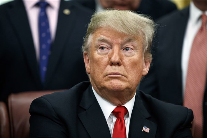 Tổng thống Trump đứng ở vị trí thứ 3 trong danh sách bình chọn của Forbes. Ảnh: NBC News.