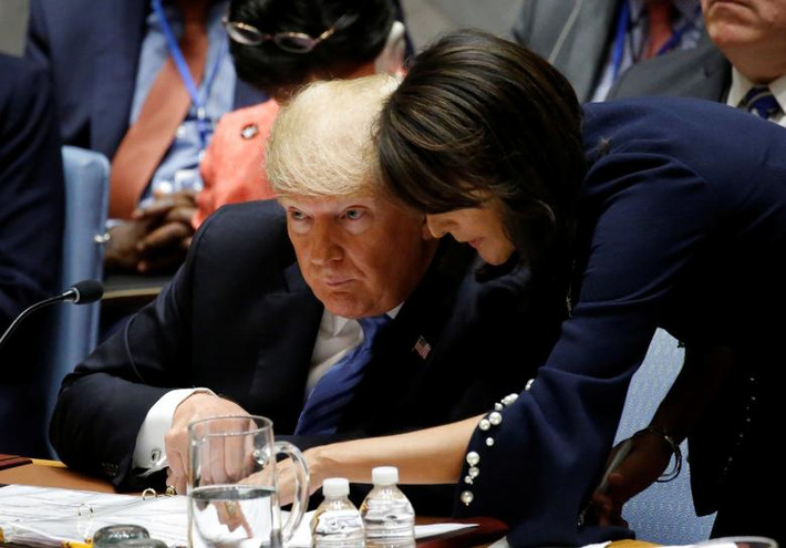 Ngày 9/10, Đại sứ Mỹ tại Liên Hợp Quốc Nikki Haley bất ngờ tuyên bố từ chức và rời khỏi vị trí này vào cuối năm 2018.