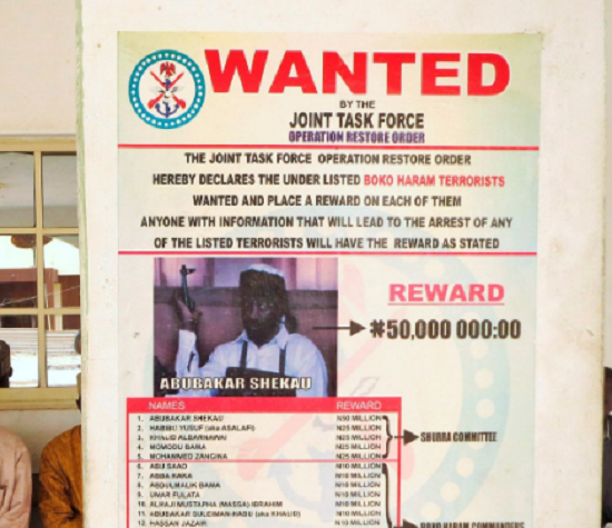 Abubakar Shekau đã bị truy nã trong nhiều năm. Ảnh: Sky.