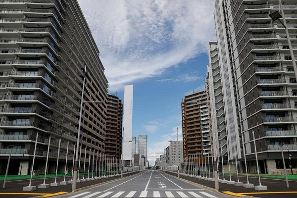 Theo Reuters, Tokyo gần đây cho phép các phóng viên ghé thăm ngôi làng Thế vận hội, nơi 11.000 vận động viên sẽ ở lại trong thời gian Olympic và Paralympic Tokyo 2020 diễn ra tại Nhật Bản. (Nguồn ảnh: Reuters)
