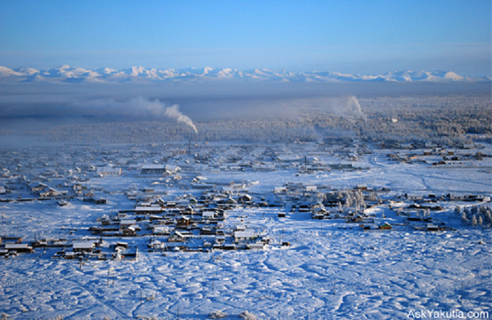 Thị trấn Oymyakon là nơi có người ở lạnh nhất trên thế giới. Thời tiết khắc nghiệt ở đây khiến du khách khó tiếp cận nơi này. Ảnh: Brightside.