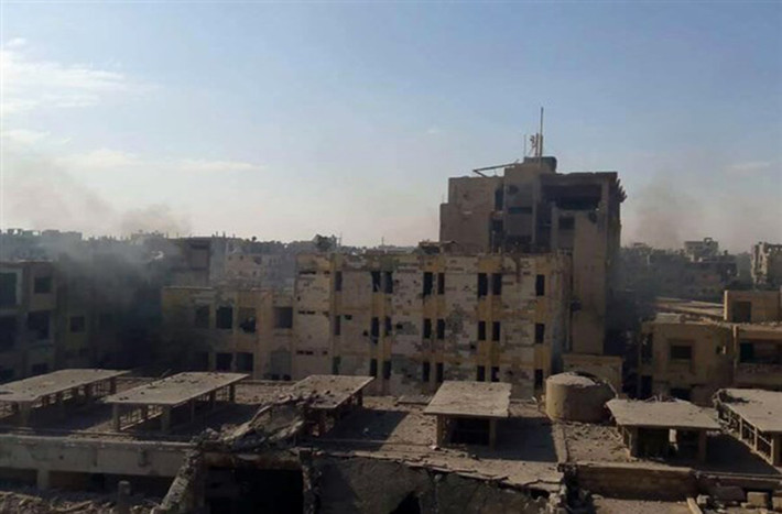 Thắng lợi trước mắt nhưng chính phủ Syria cũng phải đối mặt với khó khăn lâu dài trong việc tái thiết thành phố để người dân có thể trở lại đây sinh sống. Ảnh: FNA.