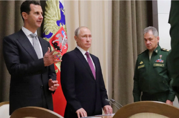 Tổng thống Putin hy vọng cuộc chiến chống khủng bố ở Syria sẽ sớm kết thúc hoàn toàn. Ảnh: Telegraph.