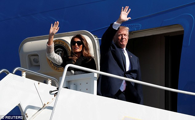 Trưa ngày 5/11, Tổng thống Mỹ Donald Trump và Đệ nhất phu nhân Melania đã đến Nhật Bản, chặng dừng chân đầu tiên trong chuyến công du Châu Á kéo dài 14 ngày của ông Trump trên cương vị người đứng đầu nước Mỹ. Ảnh: Reuters.
