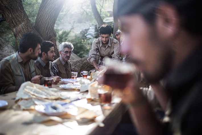 Thành viên KDPI và dân làng địa phương cho biết, Iran gần đây đã nã pháo vào gần căn cứ của KDPI tại Iraq. Ảnh: AJ.