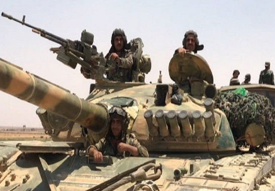 Các đơn vị pháo binh và tên lửa Syria cũng phá hủy hoàn toàn kho vũ khí và trang thiết bị quân sự của phiến quân HTS tại thị trấn Sarmin, Đông Idlib, tiêu diệt toàn bộ tay súng bên trong. Ảnh: TN.