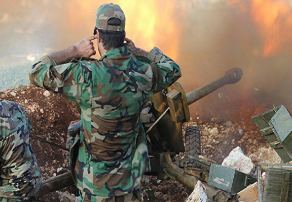 Tờ báo al-Watan đưa tin, các đơn vị Quân đội Syria dồn dập oanh kích các căn cứ của những kẻ khủng bố tại khu vực Tal Sakik và Atshan ở Bắc Hama, qua đó tiêu diệt và làm bị thương nhiều tay súng. Ảnh: Sputnik.