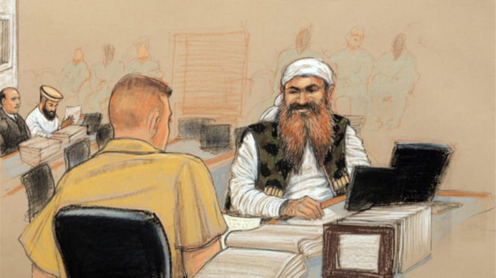 Hiện tại, Mohammed đang bị giam giữ tại trại giam Vịnh Guantánamo với cáo buộc khủng bố, giết người hàng loạt. Phiên tòa tiếp theo xét xử y cùng các đồng phạm vụ khủng bố đẫm máu 11/9 được ấn định vào ngày 11/1/2021. Ảnh: Reuters. Mời độc giả xem thêm video: Nhìn lại thảm kịch 11/9 (Nguồn: VTC14)