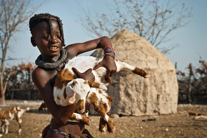 Đàn ông Himba chủ yếu đảm nhận việc chăn nuôi dê, bò, cừu…Phụ nữ lo kiếm củi, tìm nguồn nước ngọt để sử dụng, nấu ăn, vắt sữa bò, chăm sóc con cái và tham gia vào các hoạt động nghệ thuật chung của bộ lạc.