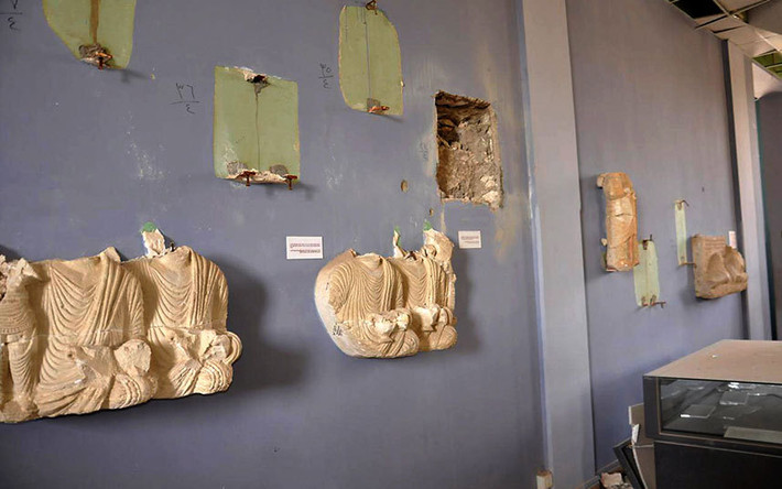 Bên trong bảo tàng của thành phố cổ Palmyra.