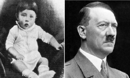 Trùm phát xít Adolf Hitler là một nhân vật tàn bạo nhất thế giới, chịu trách nhiệm cho cái chết của hàng triệu người dân, chủ yếu là người Do Thái, trong thời kỳ Chiến tranh Thế giới II. Ảnh trái chụp Adolf Hitler khi còn nhỏ.
