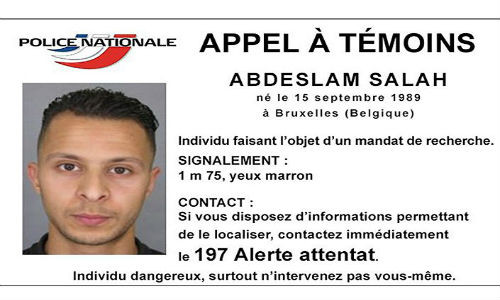 Nghi can Salah Abdeslam là kẻ bị truy nã gắt gao nhất Châu Âu.