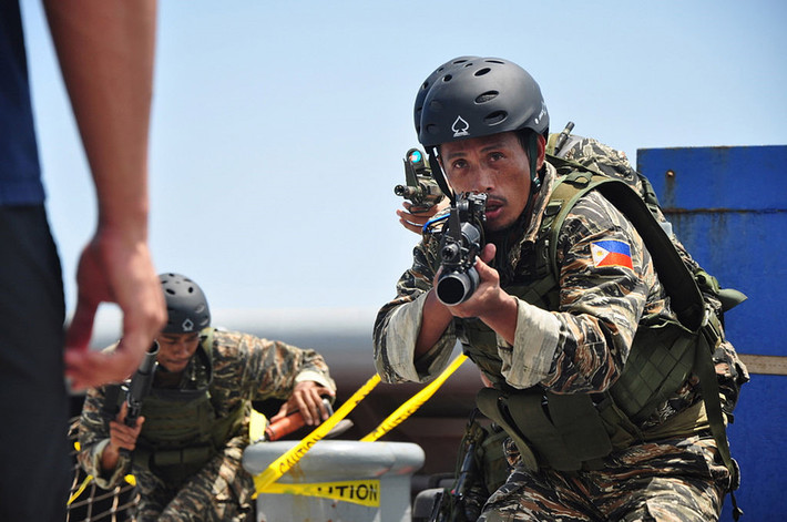 Theo Global Security, Bộ chỉ huy Hoạt động đặc nhiệm Philippines (SOCOM) được thành lập vào năm 1978. Các đơn vị trực thuộc gồm có, Trung đoàn đặc nhiệm đường không, Trung đoàn Scout Ranger và Trung đoàn phản ứng nhanh. Ảnh: Wikipedia.