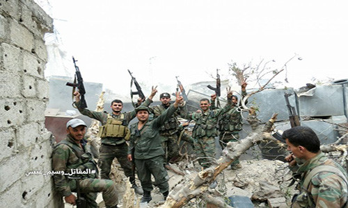 Al Masdar News đưa tin ngày 4/5, quân đội Syria đang tiến gần đến chiến thắng ở khu vực phía đông thủ đô Damascus. Ảnh: AMN.
