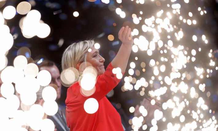 Ứng viên Le Pen trong một cuộc vận động ở Chateauroux, Pháp, ngày 11/3/2017. (Nguồn ảnh: Reuters).