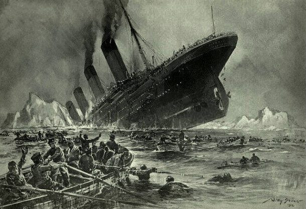 Năm 1985, xác con tàu Titanic đã được tìm thấy sau 70 năm chìm dưới biển. Ảnh: List25.