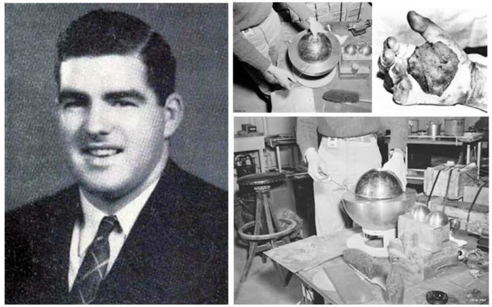 Haroutune Krikor Daghlian, Jr. là một nhà vật lý làm việc cho Dự án Manhattan. Ông đã qua đời vì mắc Hội chứng bức xạ cấp tính (nhiễm độc phóng xạ) năm 1945. Ảnh: The Richest.