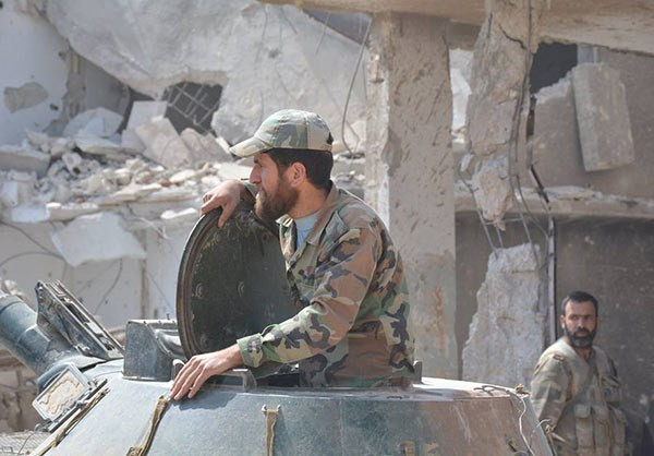 Chiến thắng của lực lượng chính phủ Syria ở Al-Qaboun đang cận kề. Ảnh: FNA.