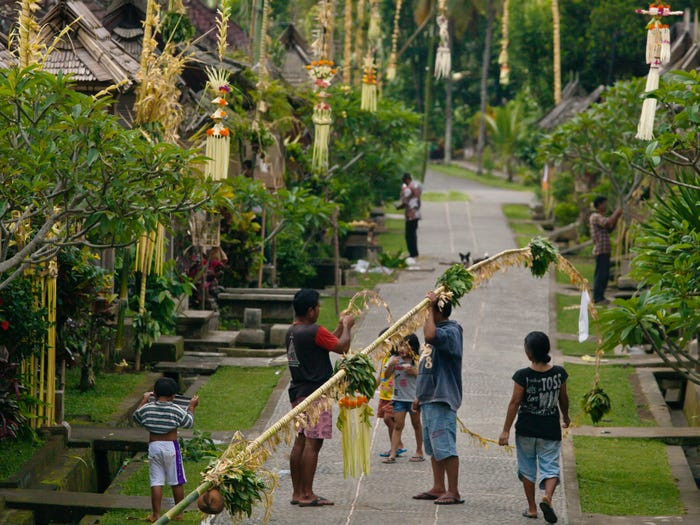 Penglipuran ở Indonesia nổi tiếng với những khu vườn và là một trong những nơi sạch nhất thế giới.