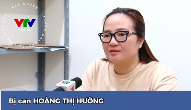Hoàng Hường tại cơ quan điều tra. Ảnh: VTV. anh-chup-man-hinh-2025-10-03-luc-205619.png