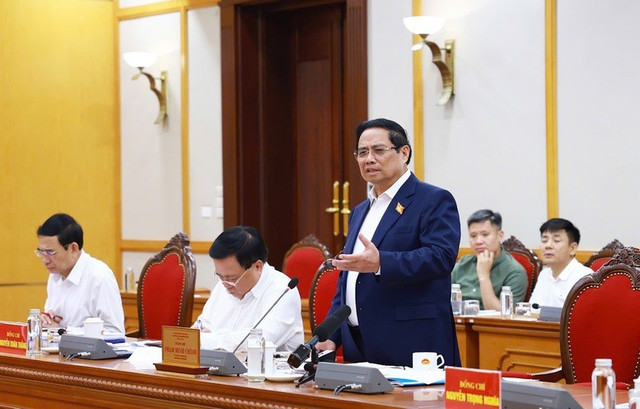 Thủ tướng Phạm Minh Chính làm việc với Ban Thường vụ Tỉnh uỷ Sơn La và Thanh Hóa - Ảnh: VGP/Nhật Bắc. img5100-1755698291776805919201.jpg