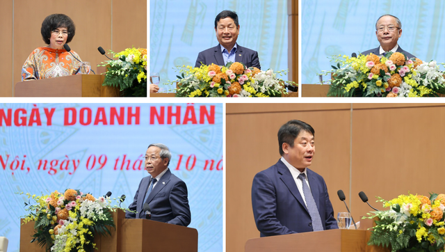 Lãnh đạo các tập đoàn, tổng công ty, công ty phát biểu tại hội nghị - Ảnh: VGP/Nhật Bắc. anh-chup-man-hinh-2025-10-09-luc-211706.png