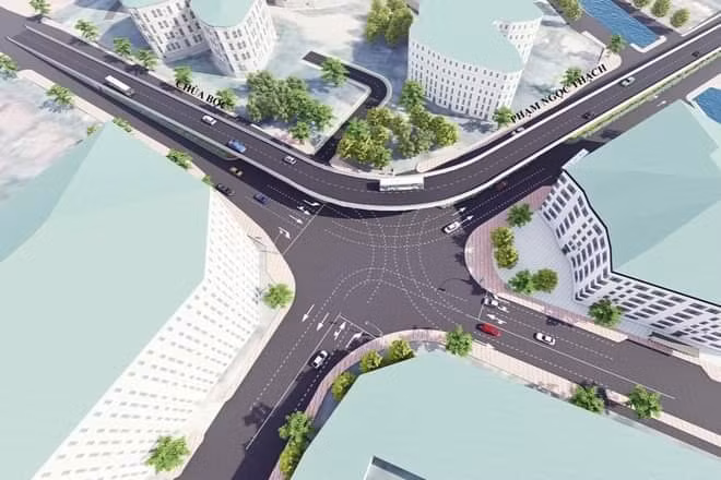 “Lộ diện” cây cầu chữ C đầu tiên tại Hà Nội