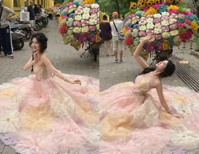 “Đu trend” chụp ảnh mùa thu Hà Nội, Nàng Mơ bị đánh giá lạc quẻ