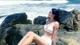 Hot girl bóng chuyền Quảng Trị diện bikini trắng "ngây thơ"