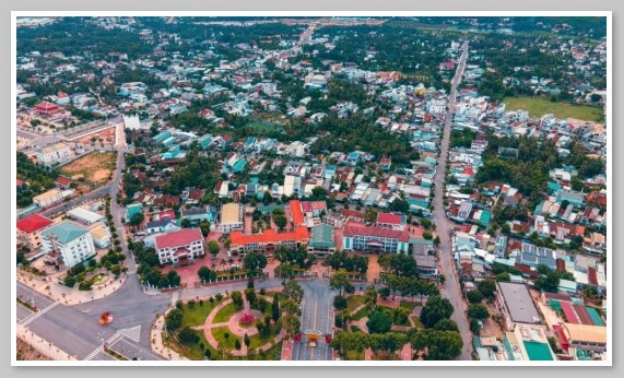 Một góc huyện Phù Mỹ (Bình Định) nhìn từ trên cao. huyen-phu-my.jpg