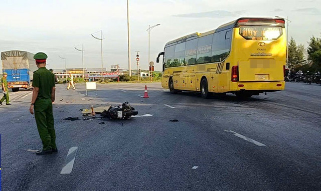 Hiện trường vụ tai nạn. Ảnh: VĐ. tai-nan-chet-nguoi.jpg