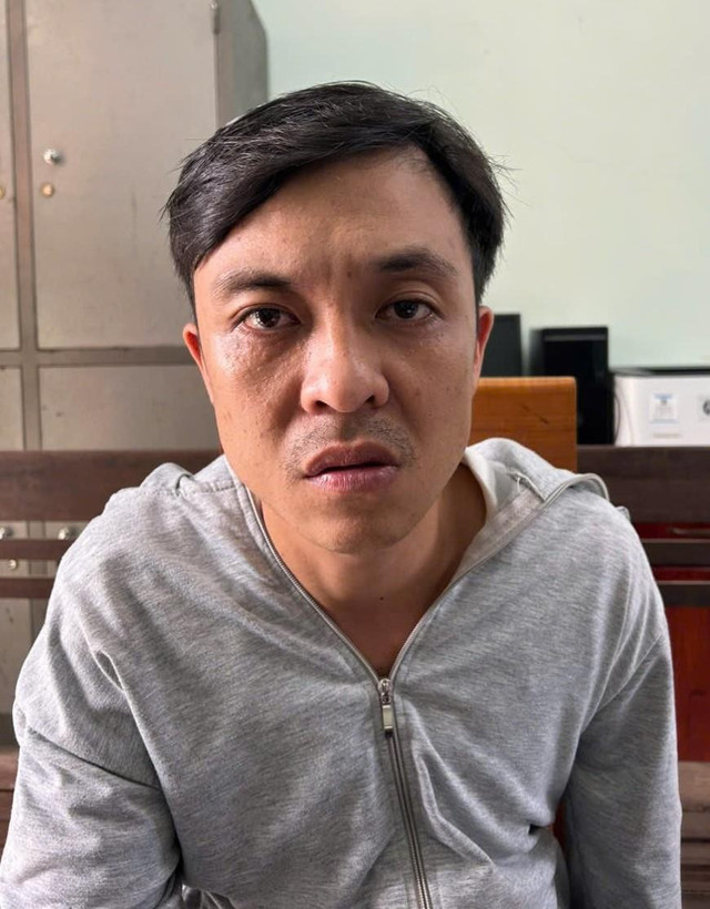 Đối tượng Trần Ngọc Ánh tại cơ quan Công an. anh.jpg