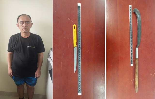 Đối tượng Ngô Văn Thuận cùng tang vật tại cơ quan Công an. 26.jpg