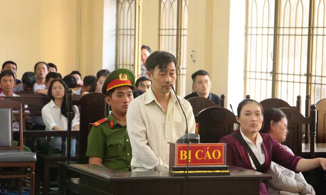 Bị cáo Trần Văn Quốc tại phiên tòa. Ảnh: Q.N dam-anh-18505022-1.jpg