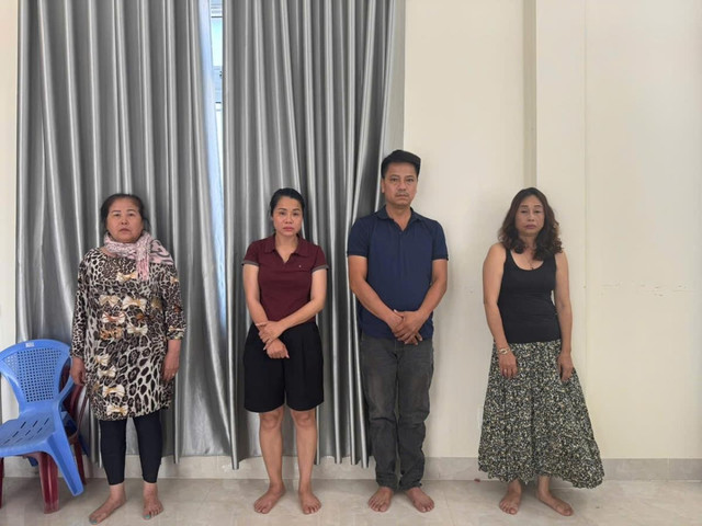 Các đối tượng bị bắt giữ. Ảnh: CAĐN. z6686448219850-544c905249b6e9a187f30b1867fb5ede.jpg