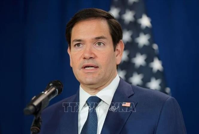 Ngoại trưởng Mỹ Marco Rubio trong cuộc họp báo tại Panama City, Panama, ngày 3/2/2025. Ảnh: REUTERS/TTXVN