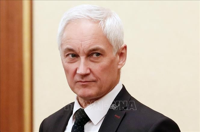 Ông Andrei Belousov, lúc đang là Phó Thủ tướng thứ nhất của Nga, dự một cuộc họp ở Moksva ngày 12/2/2020. Ảnh: AFP/TTXVN