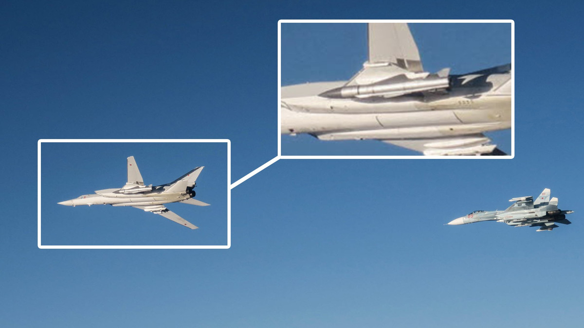 Tên lửa Kh-22 thời Chiến tranh Lạnh, được NATO gọi là AS-4 Kitchen, có từ đầu những năm 1960. Tên lửa cánh tam giác được cung cấp năng lượng nhiên liệu lỏng và thường được phóng từ một chiếc Tu-22M3 bay với tốc độ Mach 1,5. Ảnh: @EurAsian Times.