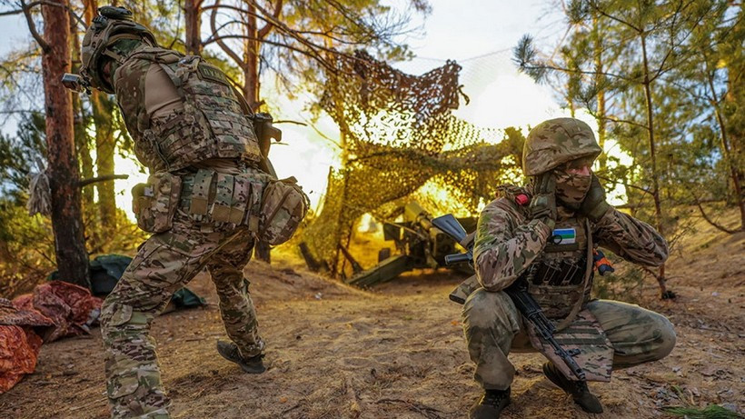 Binh sĩ Nga ở tiền tuyến tại Ukraine. Ảnh: TASS